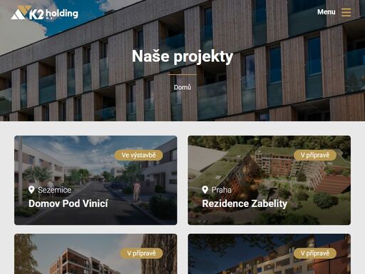 společnost k2 invest s.r.o. působí na českém trhu od roku 2004 a specializuje se na developerskou výstavbu bytových a rezidenčních domů a apartmánových hotelů.
