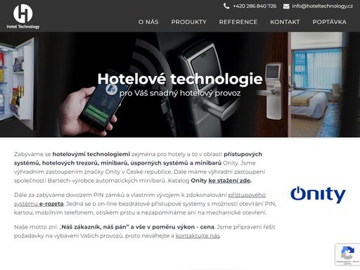 přístupové systémy, hotelové trezory, minibary a úsporné systémy. jsme výhradní zástupce značky onity a bartech v čr. skvělý poměr cena/výkon. více zde.
