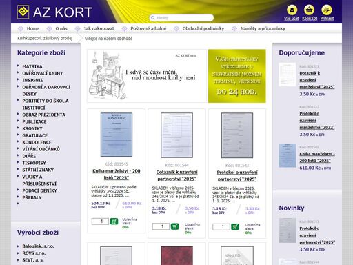 společnost az kort, s.r.o. se zabývá pořádáním školicích kurzů, zásilkovým prodejem právnické a ekonomické literatury.