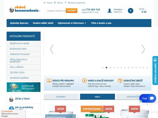 bazénová a spa chemie vodnář vám pomůže pokud si nevíte rady s tvorbou řas,  čistěním vody, se stanovením ph, vyvločkováním nečistot, desinfekcí nebo stabilizací vody ve vašem bazénu a spa.