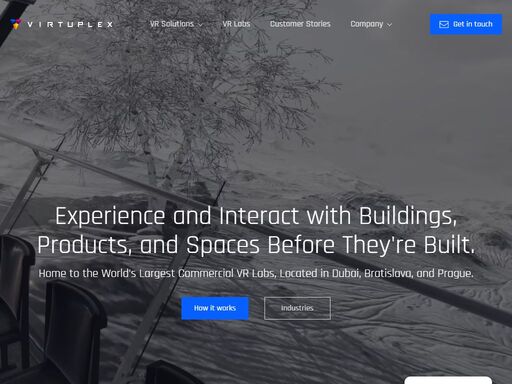experience and interact with buildings, products, and spaces before they're built in virtual reality labs in dubai, bratislava, and prague.