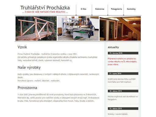 trhulářství vladimír procházka - kuchyňské linky, vestavěné skříně, dveře, vybavení obchodů, kanceláří aj.