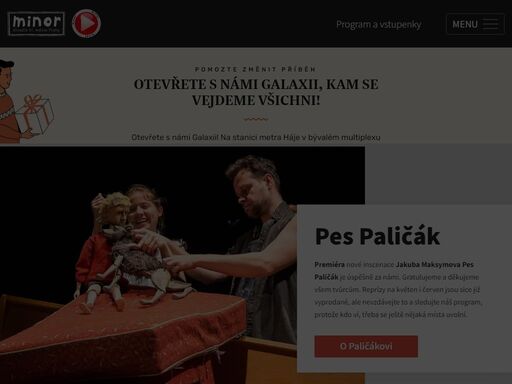 divadlo pro celou rodinu. představení. dílny. workshopy. outdoorové hry.