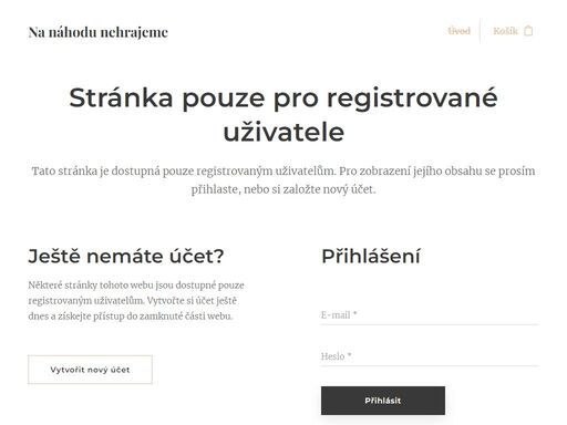stránka pouze pro registrované uživatele