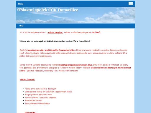 aktivity os ččk domažlice, nabídky školení v první pomoci, letní dětský tábor rudolfova pila, kontakty i formuláře ke stažení