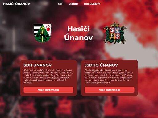 sdh únanov je občanských sdružením na úseku požární ochrany. náš sbor  čítá více než 100 členů, z čehož zhruba třetina jsou ženy. sbor se  stará o kulturní činnost v obci, provozuje požární sport, zajišťuje  protipožární prevenci a vzdělávání mládeže.