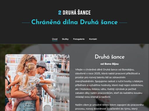 vítejte v chráněné dílně druhá šance od bonobijou, otevřené v roce 2025, která nabízí pracovní příležitosti a prostor pro rozvoj talentu lidí se zdravotním znevýhodněním. spojujeme radost z ruční tvorby s lidským příběhem a vytváříme hodnoty, které mají nejen estetickou, ale i hlubokou lidskou váhu. každý výrobek je pečlivě zabalen díky našim...