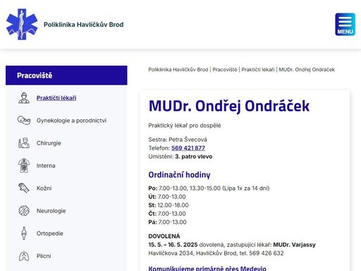 sdružení ambulantních lékařů, poliklinika havlíčkův brod
