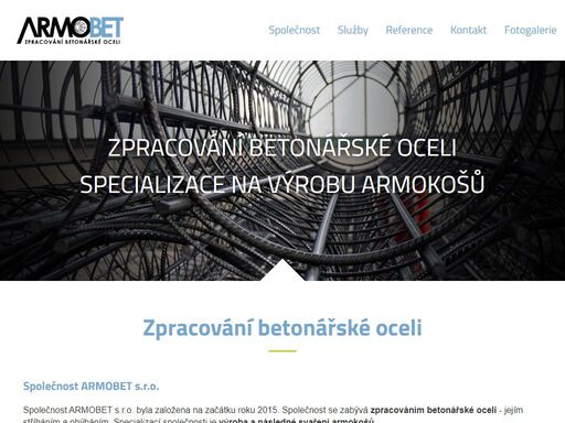 armobet s.r.o. - zpracování betonářské oceli - ohýbání výztuže, stříhání výztuže, svařování armokošů do pilot