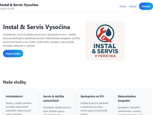 instalatérství, servis a údržba nemovitostí, spolupráce se svj, rekonstrukce koupelen, hodinový manžel. vysočina.