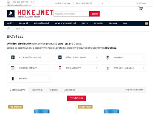 oficiální distributor sportovních nápojů biosteel pro česko
eshop se sportovními a iontovými nápoji, proteiny, doplňky stravy a příslušenstvím biosteel. pro sportovce na všech úrovních.