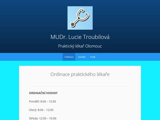mudr. lucie troubilová praktický lékař olomouc