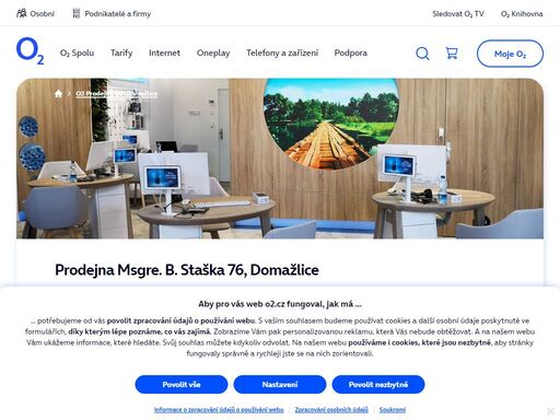 prodejna domažlice - msgre. b. staška 76. o2 služby, telefony, zařízení a příslušenství nebo profesionální podpora a spoustu dalšího, to nabízejí všechny naše značkové prodejny.