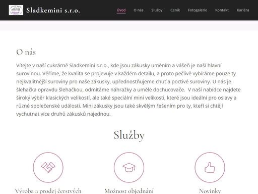 vítejte v naší cukrárně sladkemini s.r.o., kde jsou zákusky uměním a vášeň je naší hlavní surovinou. věříme, že kvalita se projevuje v každém detailu, a proto pečlivě vybíráme pouze ty nejkvalitnější suroviny pro naše zákusky, upřednostňujeme chuť a poctivé suroviny. u nás je šlehačka opravdu šlehačkou, odmítáme náhražky a umělé dochucovače. v naší...