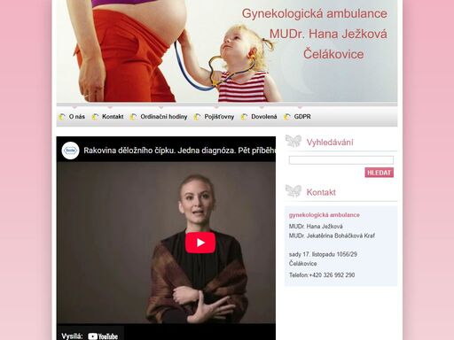 mudr. hana ježková, gynekologická ambulance čelákovice, gynekologická ordinace, mudr. ježková