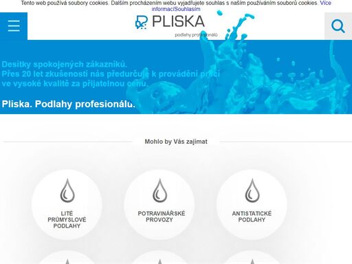 pliska s.r.o. - kompletní realizace průmyslových podlah. opravy podlah metakrylátovými pryskyřicemi umaflor. vodorovné značení silnic. materiály pro lité podlahy.