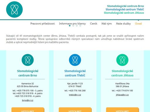 naše služby naše služby náš tým náš tým komplexní péče o zdravý a krásný úsměv vaše zubní klinika je moderní zdravotnické zařízení, které vzniklo s jediným cílem – poskytovat vysoce kvalitní, bezbolestnou a lidsky přívětivou stomatologickou péči. věříme, že cesta ke zdravému a krásnému úsměvu by neměla být zdrojem stresu, ale naopak – místem, kde
