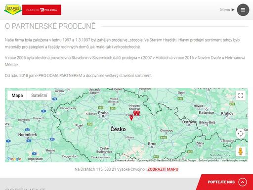 stavebniny stapus s.r.o. - stavebniny pardubice  pro vás zajistí prodej stavebnin, fasádní zateplení domu, fasádní barvy či míchání barevných fasád