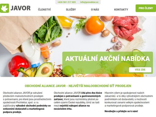 obchodní aliance javor je sdružení především maloobchodních prodejen s potravinami. obchodní aliance javor - největší maloobchodní síť prodejen 