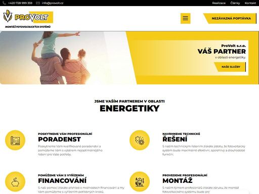 hledáte spolehlivé řešení v oblasti fotovoltaiky a solární energie? nabízíme řešení pro domy a firmy, včetně dotací, financování, realizace fve.