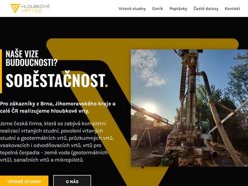 hloubkové vrty brno, jihomoravský kraj. pro zákazníky z brna, jihomoravského kraje a celé čr realizujeme hloubkové vrty.
