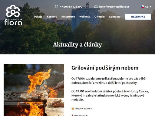 hotel central park flora se nachází v těsné blízkosti historického centra města olomouc. hotel nabízí příjemnou a elegantní atmosféru ve všech 165 pokojích i apartmánech.