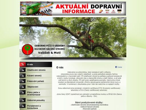 zabíváme se ošetřováním, prořezáváním a rizikovím kácením stromů. poskytujeme poradenství a konzultace o stromech. vyhotovujeme odborné posudky a plány péče o stromy.; svet-stranek.cz : osobní stránky zdarma snadno a rychle