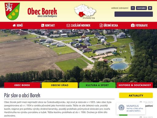 oficiální web obce borek