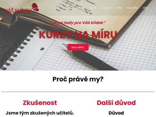 nabízíme široké spektrum vzdělávacích kurzů, a to zejména v oblasti matematiky. věnujeme se hlavně středoškolákům a jejich přípravě k maturitě.