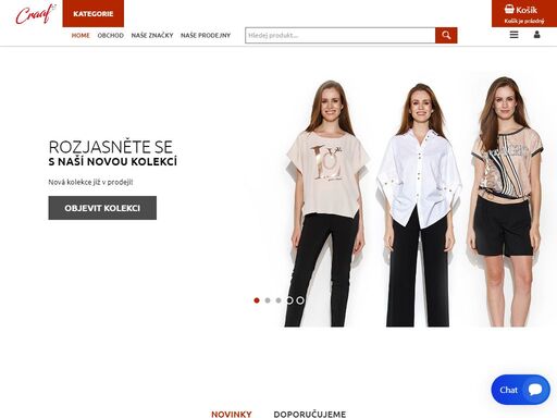 maloobchodních sít prodejen pod názvem craaf. snažíme najít společného jmenovatele mezi sportovní, jeansovou a elegantní módou. výsledkem by měla být možnost vytvořit si  z těchto fragmentů naší nabídky účelový, módní a vyvážený šatník pro každou příležitost. klademe důraz na to, aby se zákazník v našich prodejnách cítil příjemně a stejně tak se snažíme překvapit příznivými cenami.
