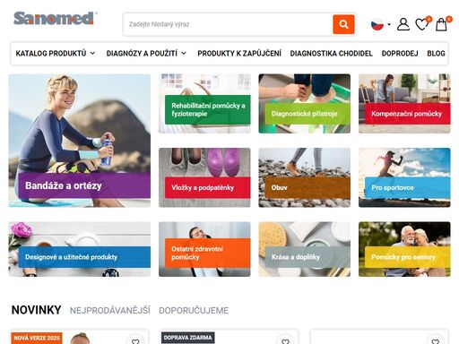 kvalitní a výkonné produkty, které si zamilujete. ortopedické a sportovní bandáže, tejpy, vložky do bot, rehabilitační pomůcky, masážní baňky