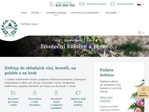 pohřební květinová výzdoba z čerstvých holandských květin. dodáváme kamkoliv po praze.