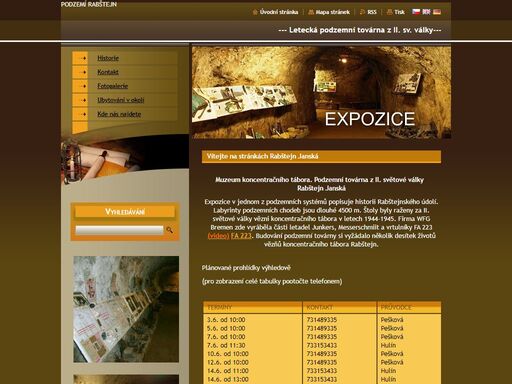 expozice v podzemním labyrintu bývalé továrny na letecké součástky. rabštejn janská. 