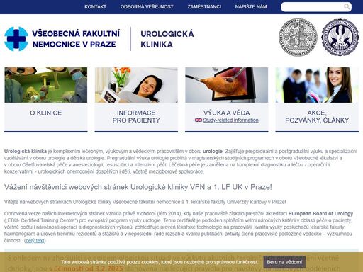 urologická klinika je komplexním léčebným, výukovým a vědeckým pracovištěm v oboru urologie.