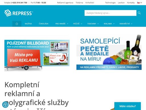 tiskoviny od a po z ? velkoformátový tisk a billboardy ? vazba knih a kronik (vč. oprav) ? etikety na víno, pečetě, razítka ? a mnohem víc.