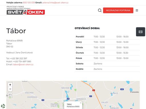 pobočka společnosti svět oken tábor nabízí do konce měsíce se slevou plastová okna, plastové dveře, hliníková okna, hliníkové dveře, garážová vrata, balkóny a lodžie a stínící techniku.