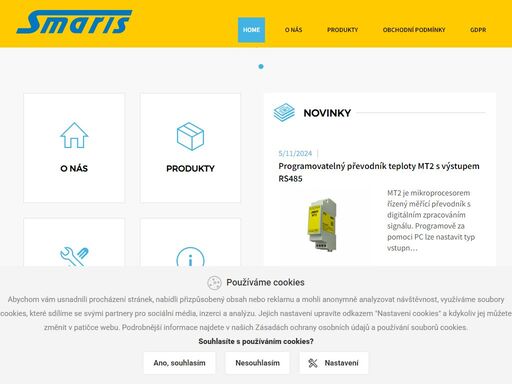 zabýváme se vývojem a výrobou komponentů pro měření a regulaci. sortiment tvoří programovatelné převodníky fyzikálních veličin, programovatelné digitální jednotky, teplotní, vlhkostní a tlakové senzory, ale i zakázkové měřící systémy.