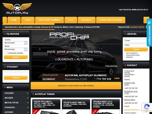 auto tuning shop a autodoplňky. prodej autodoplňků na všechny značky vozů. tuningshop. profichiptuning. olomouc. míchání barev. autolaky. mil