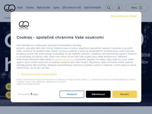 jihočeské divadlo je profesionální divadlo čtyř samostatně působících uměleckých souborů - činohra, opera, balet a malé divadlo. vedle vystupování na domácích scénách působí i v dalších městech české republiky. v letní sezóně účinkuje před otáčivým hledištěm v českokrumlovském zámeckém parku.