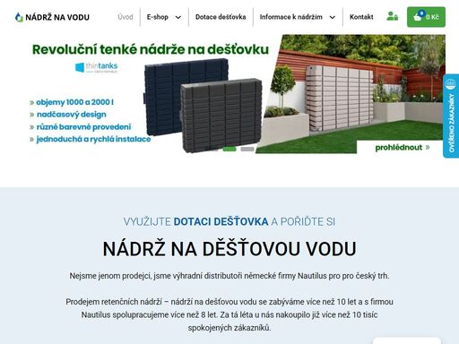 nádrž na dešťovou vodu, plastové jímky a nádrže za nejlepší ceny najdete na našich stránkách www.nadrznavodu.cz