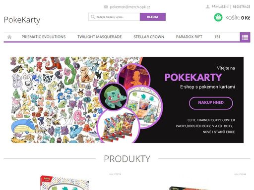 homepage, pokekarty