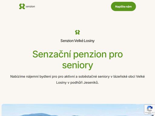 senzion vychází z myšlenky jeho zakladatelů vytvořit senzační penzion pro seniory, který poskytne bezpečný a komfortní domov seniorům, kteří chtějí prožít aktivní stáří v atraktivním prostředí obce velké losiny.