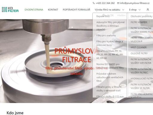 velkoobchodní prodej průmyslové filtrace, vzorková výroba vzduchových filtrů, výroba filtrů na zakázku, vzduchové filtry průmyslové, hydraulické filtry, hifi…