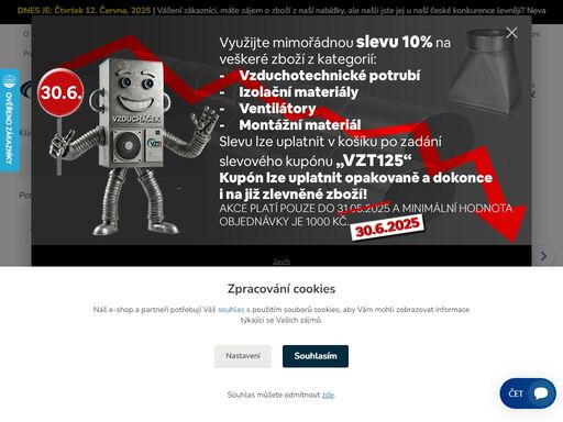 prodej vzduchotechniky, sklad/prodejna: podkovářská 800/6, 190 00 praha 9 - vysočany, tel.: +420 602 574 959., email: info@vzduchotechnika1.cz, po-pá: 07:30-15:30. 