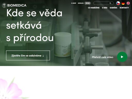 jsme česká farmaceutická firma založená roku 1991. vyrábíme pod vlastní značkou biomedica, ale i pro celou řadu smluvních partnerů z celého světa. naše výrobní závody a laboratoře se nacházejí v české republice. 