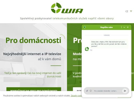 spolehlivý poskytovatel telekomunikačních služeb napříč všemi obory.
