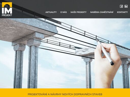 úvod  naše firma se zabývá projektováním a návrhy nových dopravních staveb, rekonstrukcemi a opravami staveb stávajících, dále jsme schopni zajistit další inženýrské služby jako je diagnostika a statické přepočty, odhady nákladů a podobné.
