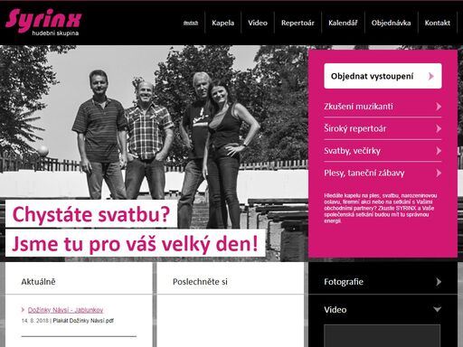 hudba k tanci, taneční hudba, kapela na plesy, svatby, večírky