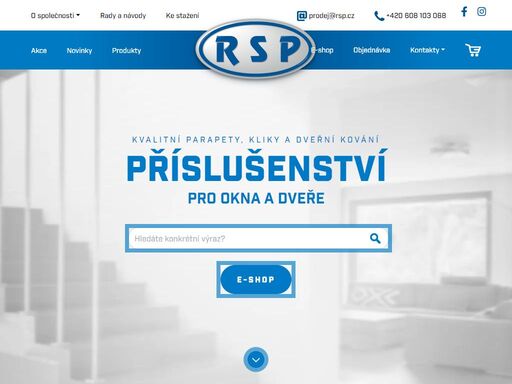 parapety, kliky, geze - r.s.p. s.r.o. - příslušenství pro okna a dveře