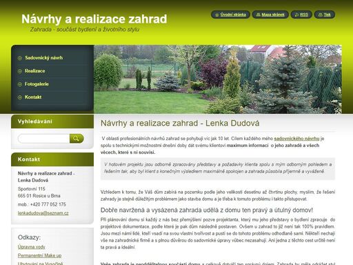 návrhy a realizace zahrad. sadovnické návrhy včetně 3d vizualizace.